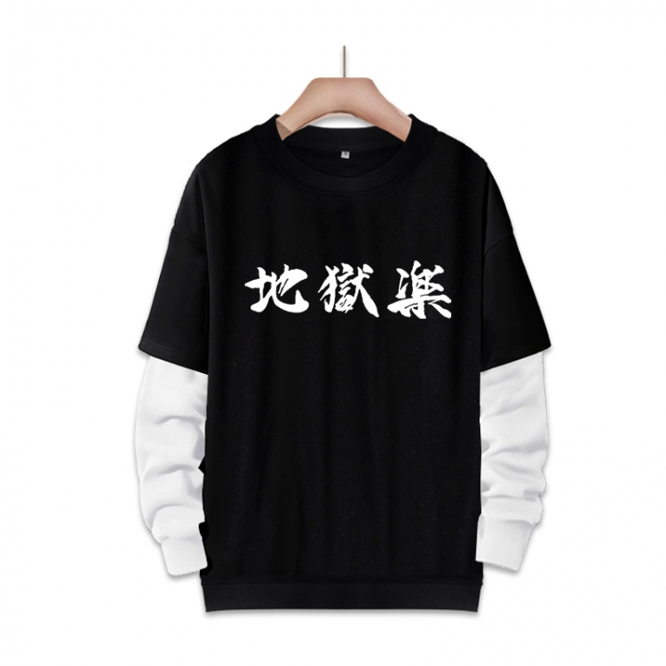 Helltaker Anime fake two-piece thick round neck sweater from S to 3XL