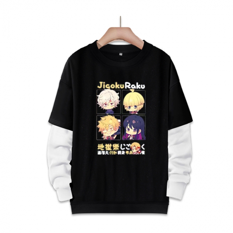 Helltaker Anime fake two-piece thick round neck sweater from S to 3XL