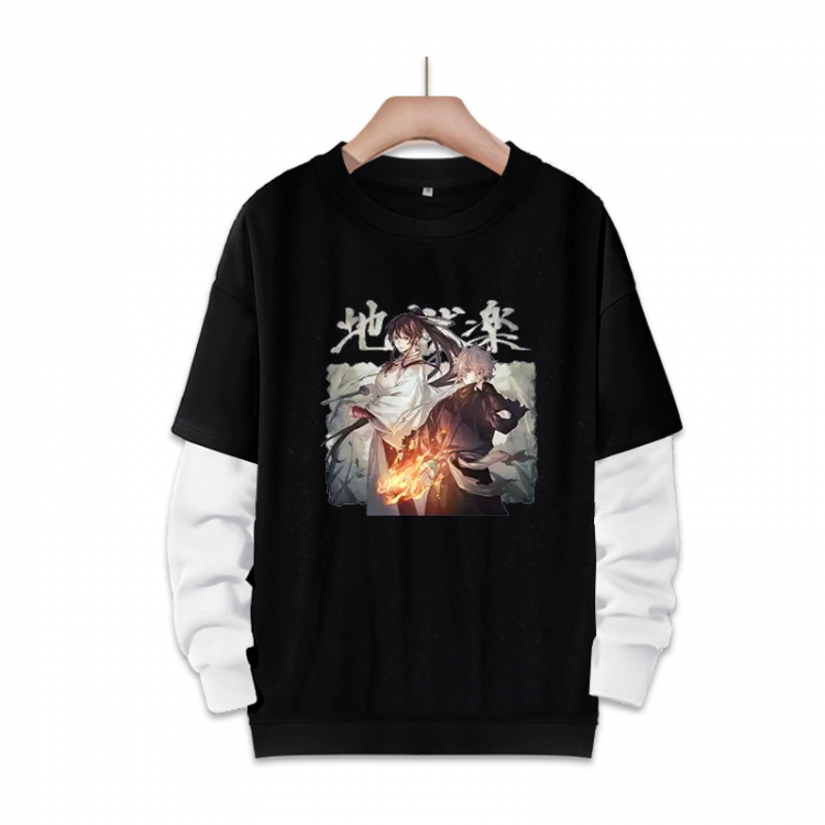 Helltaker Anime fake two-piece thick round neck sweater from S to 3XL