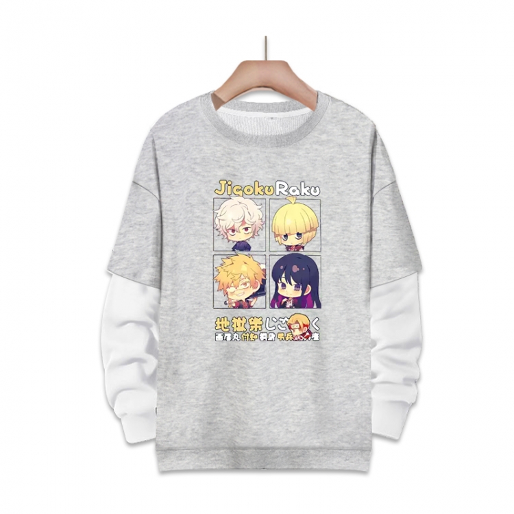 Helltaker Anime fake two-piece thick round neck sweater from S to 3XL