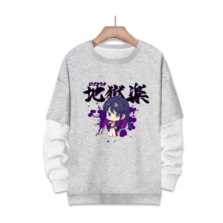 Helltaker Anime fake two-piece thick round neck sweater from S to 3XL