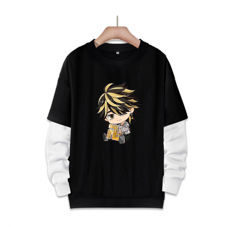 Tokyo Revengers Anime fake two-piece thick round neck sweater from S to 3XL