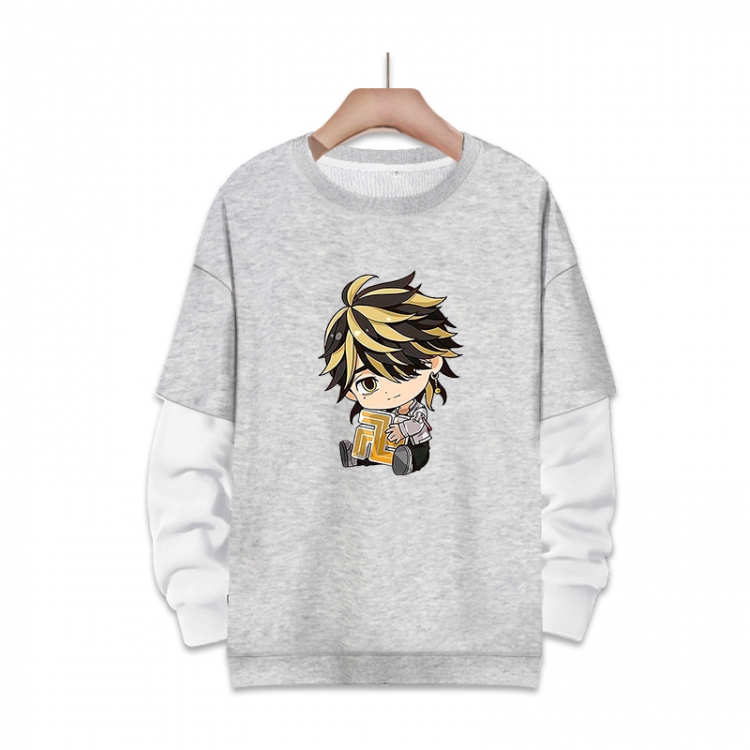 Tokyo Revengers Anime fake two-piece thick round neck sweater from S to 3XL