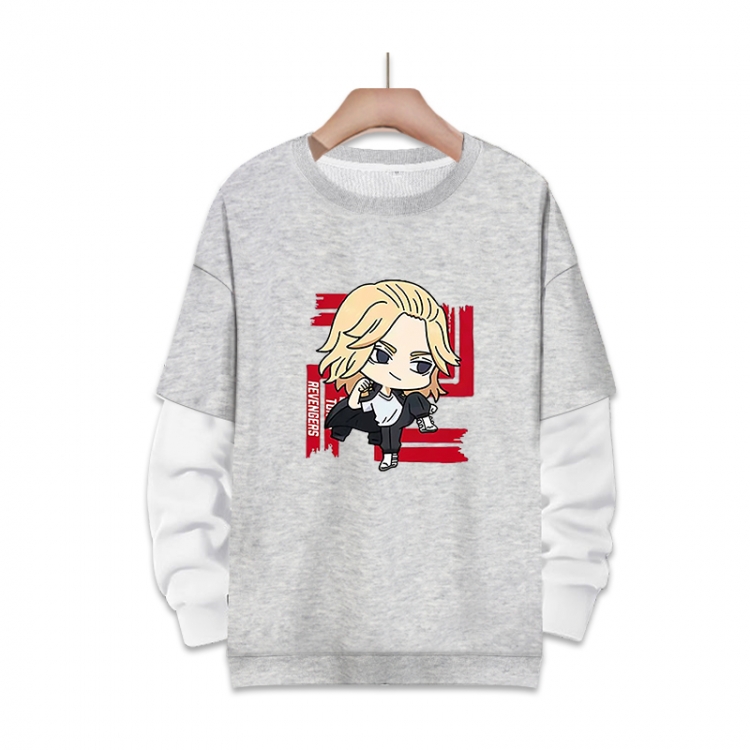 Tokyo Revengers Anime fake two-piece thick round neck sweater from S to 3XL