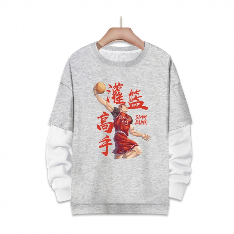 Slam Dunk  Anime fake two-piece thick round neck sweater from S to 3XL
