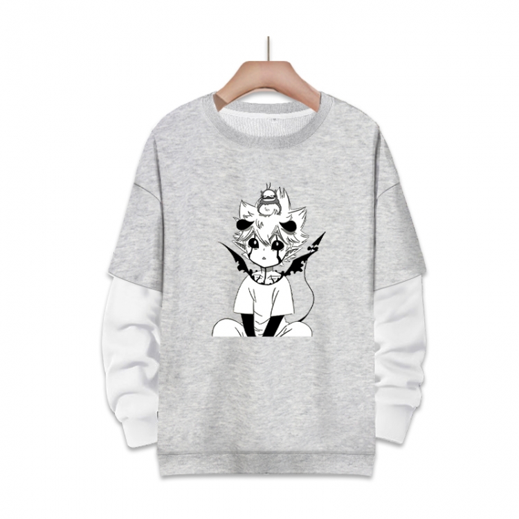 Black Clover Anime fake two-piece thick round neck sweater from S to 3XL