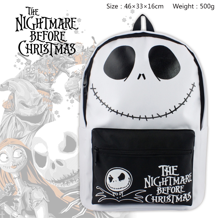 The Nightmare Before Christmas Anime Backpack Outdoor Travel Bag 46X33X16cm 500g