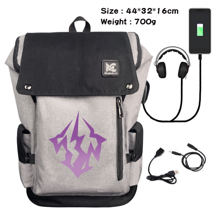 Honkai: Star Rail Animation anti-theft canvas bucket backpack 44X32X16CM