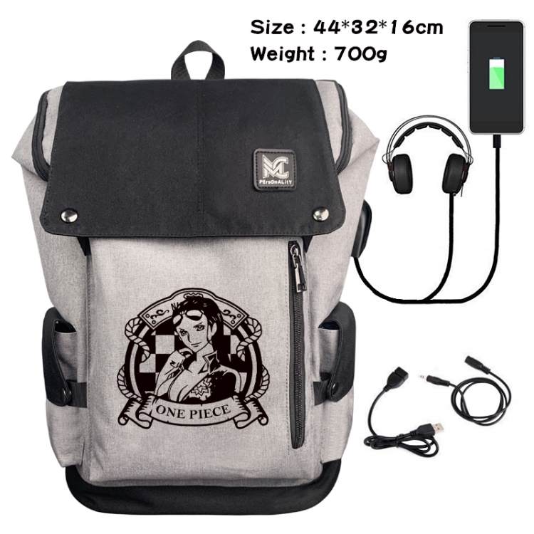 One Piece Animation anti-theft canvas bucket backpack 44X32X16CM