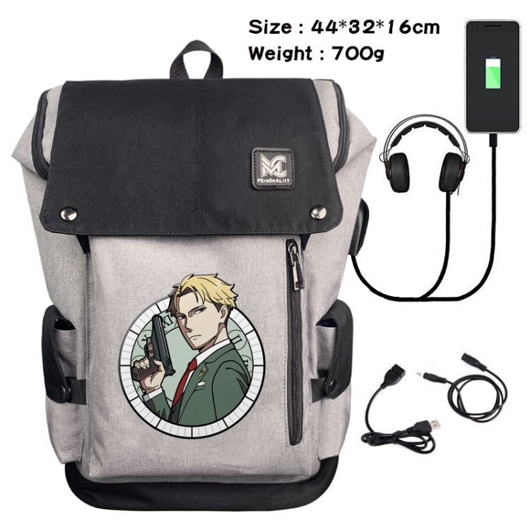 SPY×FAMILY Animation anti-theft canvas bucket backpack 44X32X16CM