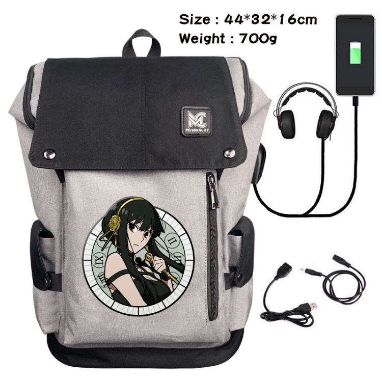 SPY×FAMILY Animation anti-theft canvas bucket backpack 44X32X16CM