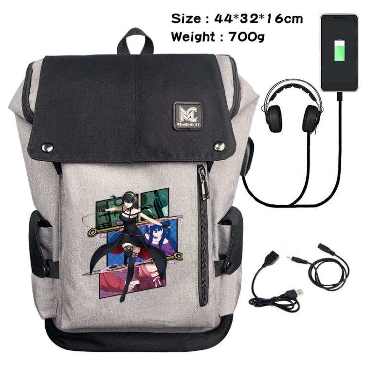 SPY×FAMILY Animation anti-theft canvas bucket backpack 44X32X16CM