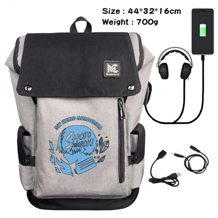 My Hero Academia Animation anti-theft canvas bucket backpack 44X32X16CM