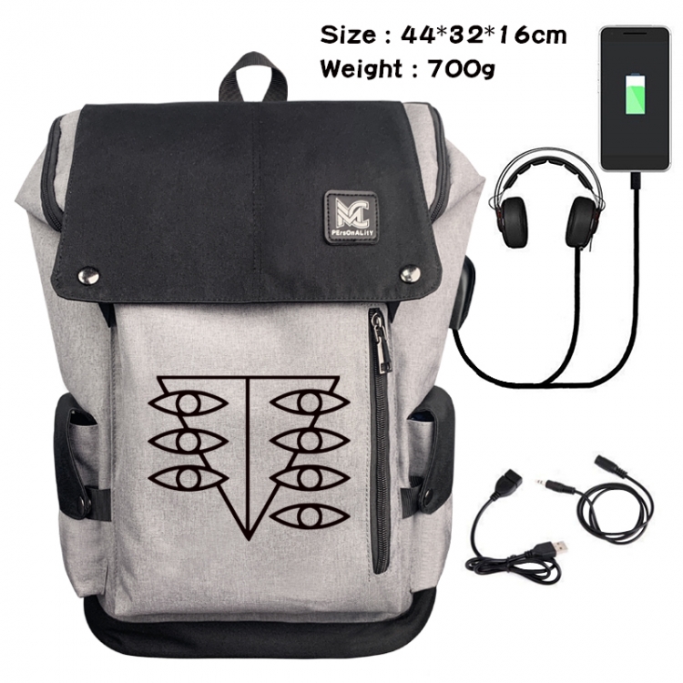 EVA Animation anti-theft canvas bucket backpack 44X32X16CM