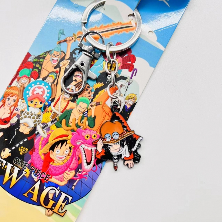 One Piece Anime peripheral metal keychain pendant price for 5 pcs