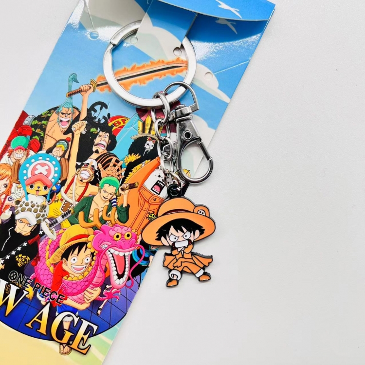 One Piece Anime peripheral metal keychain pendant price for 5 pcs