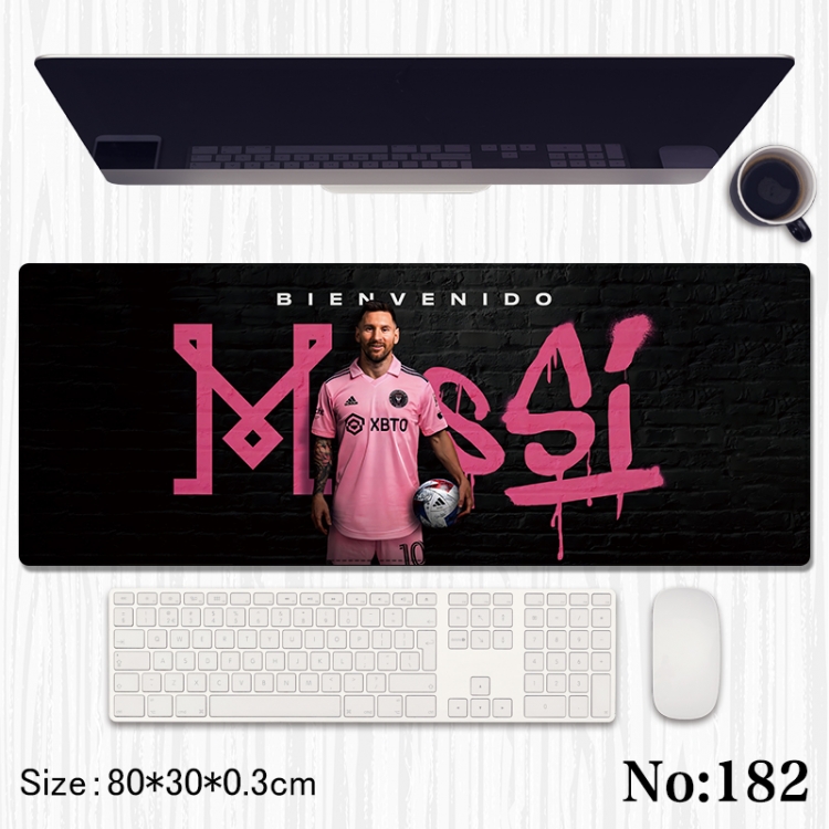 Messi peripheral computer mouse pad office desk pad multifunctional pad 80X30X0.3cm