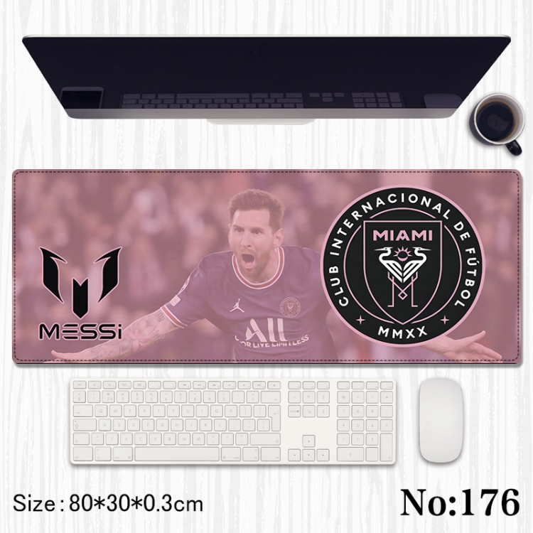 Messi peripheral computer mouse pad office desk pad multifunctional pad 80X30X0.3cm