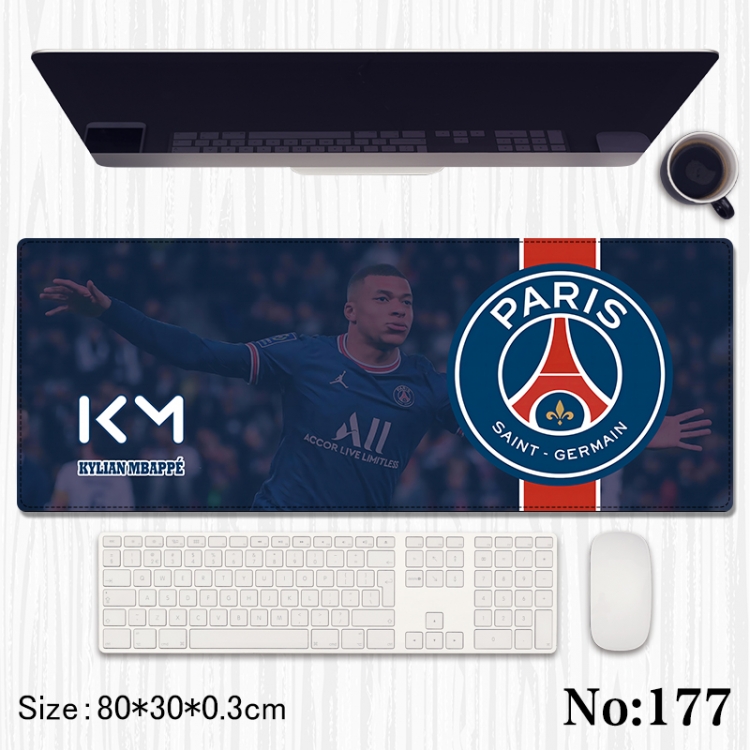 Mbappe peripheral computer mouse pad office desk pad multifunctional pad 80X30X0.3cm