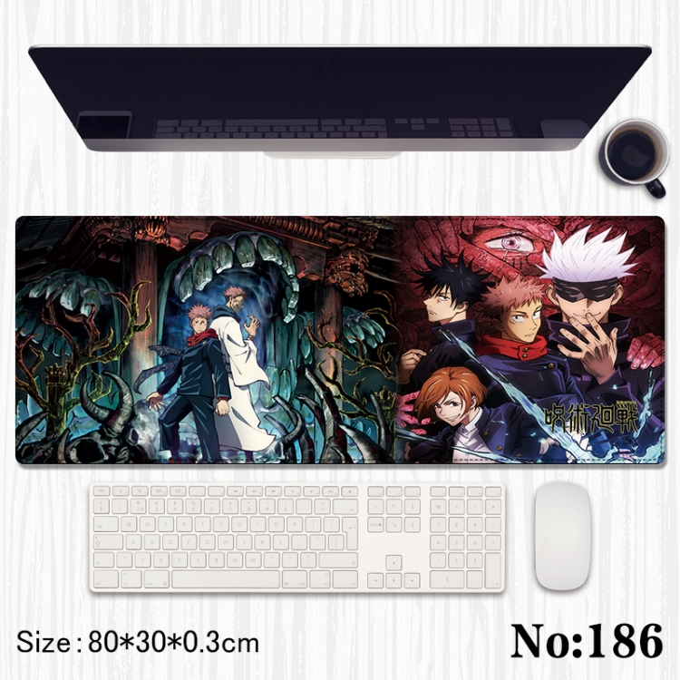 Jujutsu Kaisen peripheral computer mouse pad office desk pad multifunctional pad 80X30X0.3cm