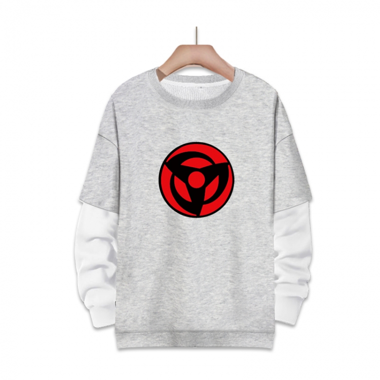 Naruto Anime fake two-piece thick round neck sweater from S to 3XL