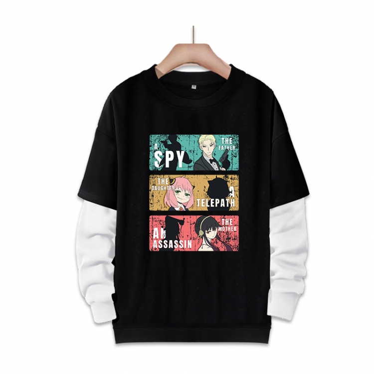 SPY×FAMILY Anime fake two-piece thick round neck sweater from S to 3XL