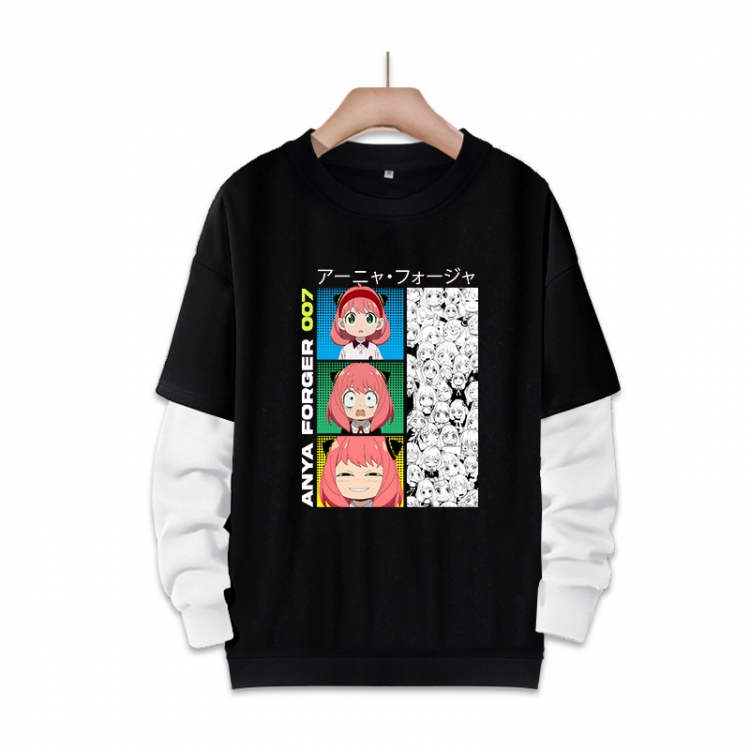 SPY×FAMILY Anime fake two-piece thick round neck sweater from S to 3XL