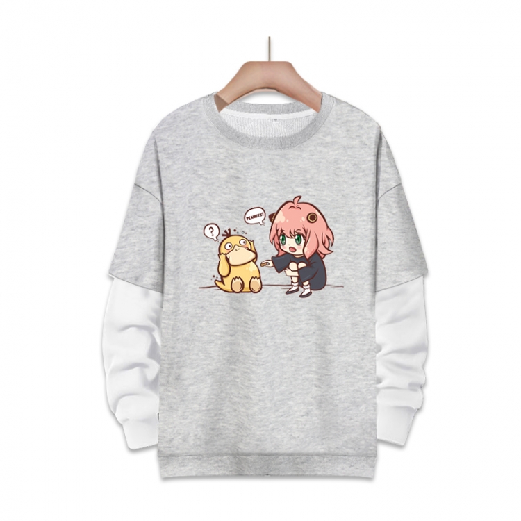 SPY×FAMILY Anime fake two-piece thick round neck sweater from S to 3XL