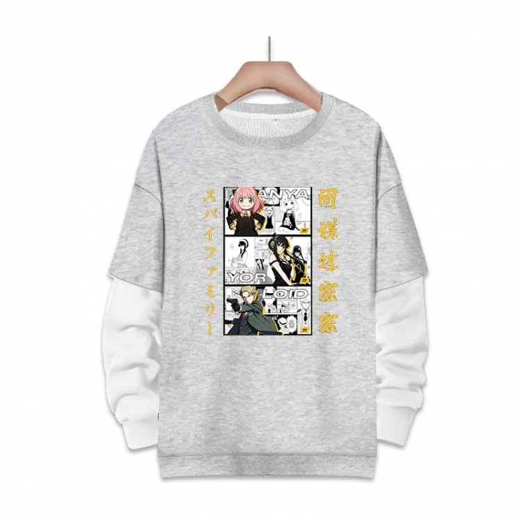 SPY×FAMILY Anime fake two-piece thick round neck sweater from S to 3XL