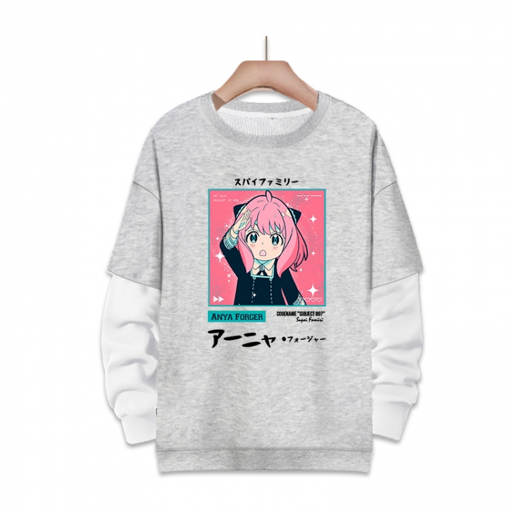 SPY×FAMILY Anime fake two-piece thick round neck sweater from S to 3XL