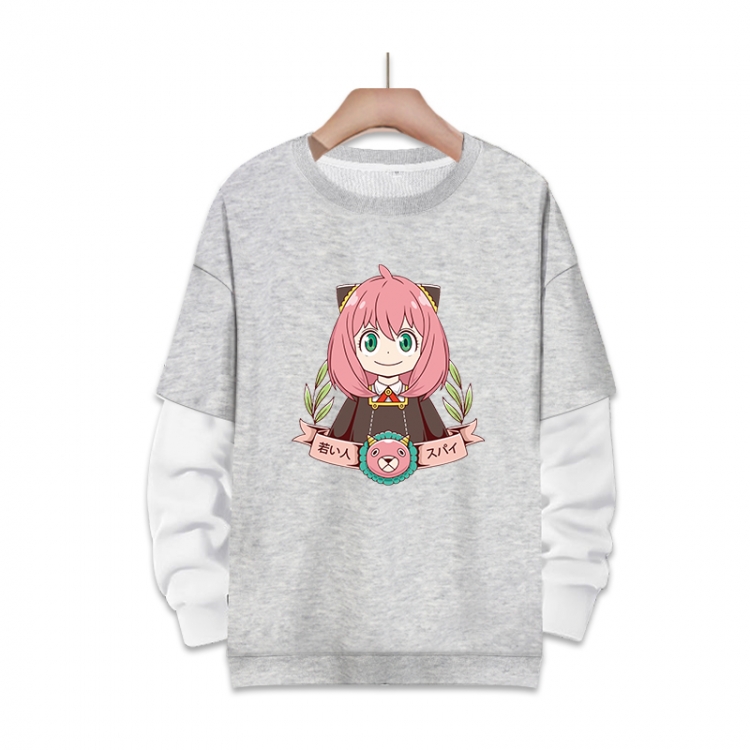 SPY×FAMILY Anime fake two-piece thick round neck sweater from S to 3XL