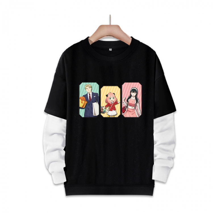 SPY×FAMILY Anime fake two-piece thick round neck sweater from S to 3XL