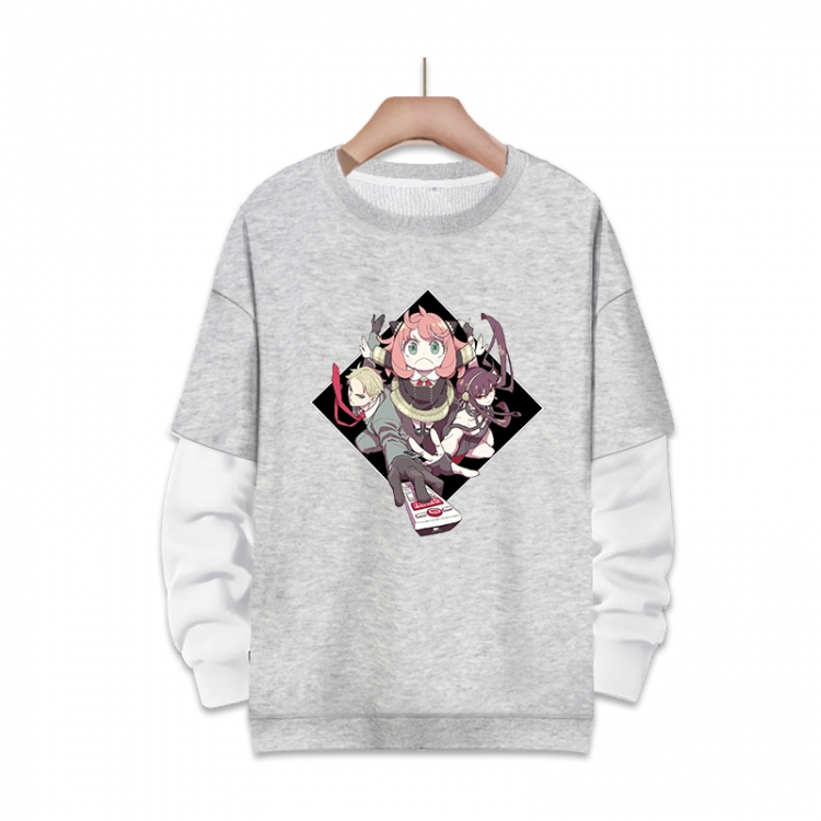 SPY×FAMILY Anime fake two-piece thick round neck sweater from S to 3XL