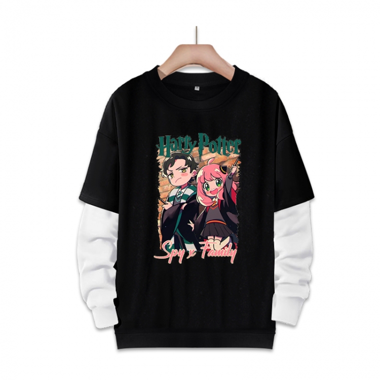 SPY×FAMILY Anime fake two-piece thick round neck sweater from S to 3XL