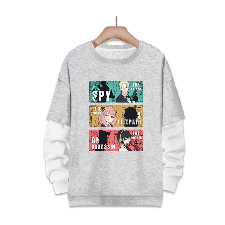 SPY×FAMILY Anime fake two-piece thick round neck sweater from S to 3XL