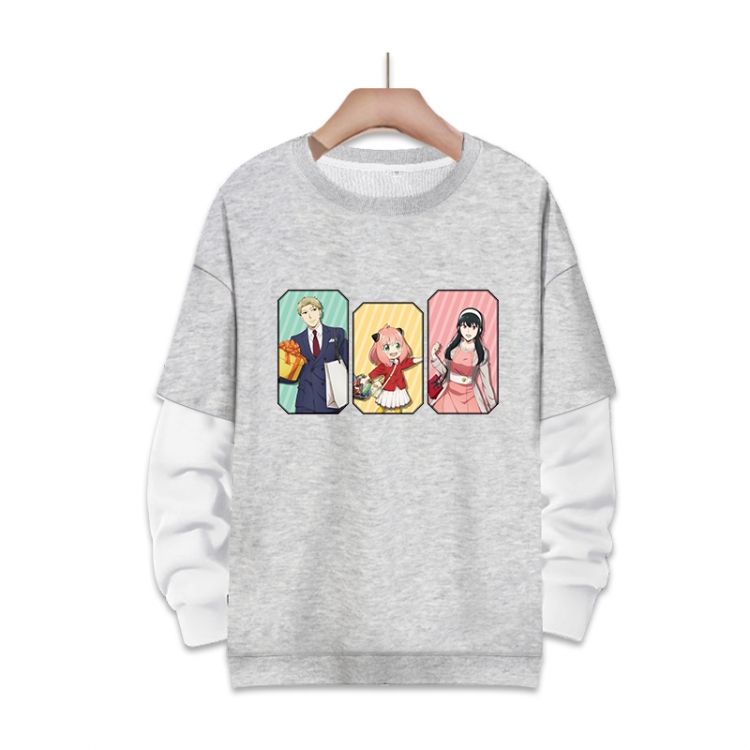 SPY×FAMILY Anime fake two-piece thick round neck sweater from S to 3XL