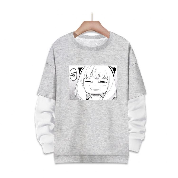 SPY×FAMILY Anime fake two-piece thick round neck sweater from S to 3XL