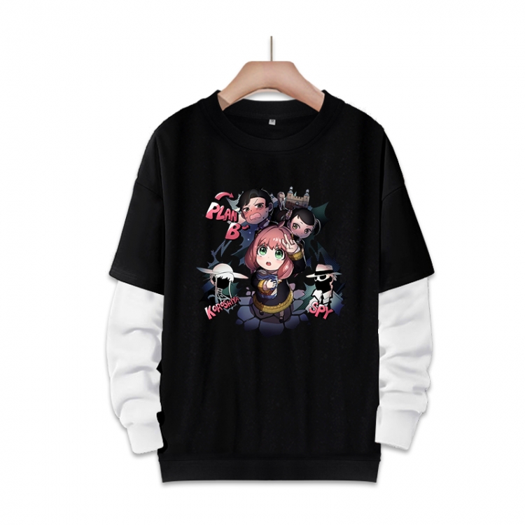 SPY×FAMILY Anime fake two-piece thick round neck sweater from S to 3XL