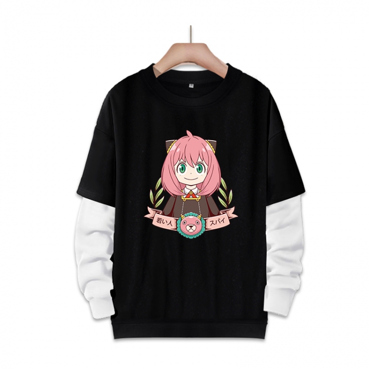 SPY×FAMILY Anime fake two-piece thick round neck sweater from S to 3XL