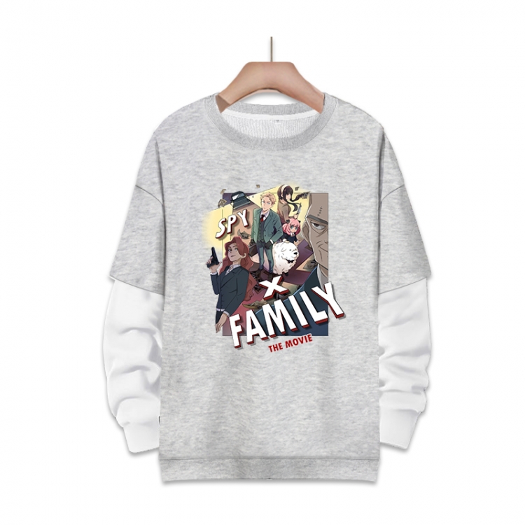 SPY×FAMILY Anime fake two-piece thick round neck sweater from S to 3XL