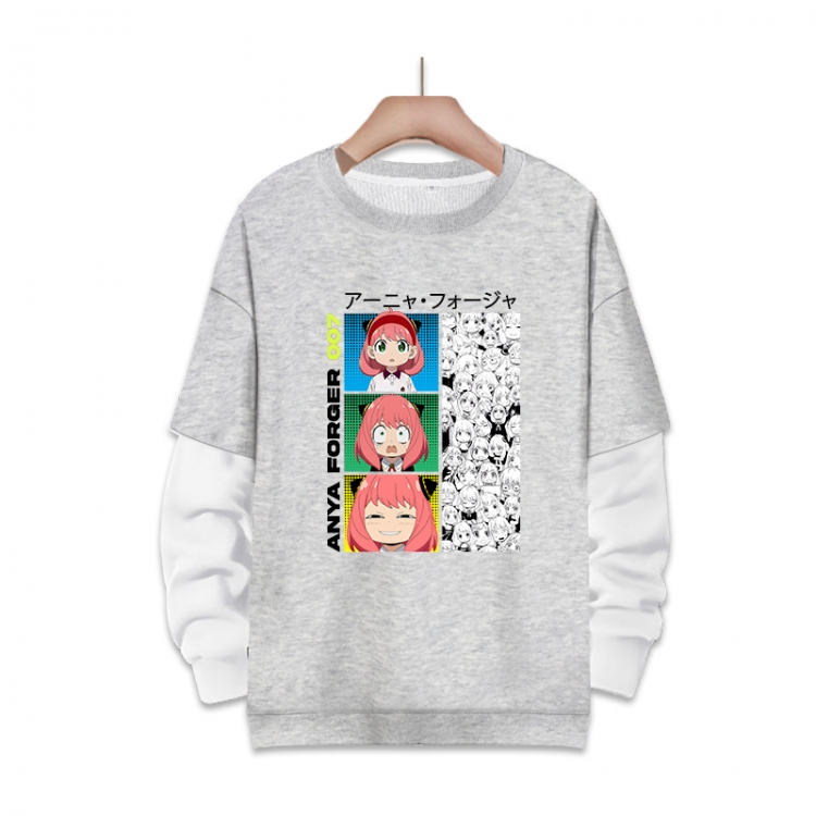 SPY×FAMILY Anime fake two-piece thick round neck sweater from S to 3XL