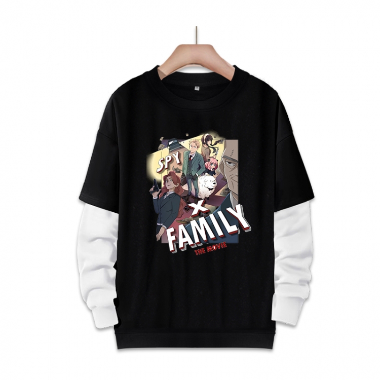 SPY×FAMILY Anime fake two-piece thick round neck sweater from S to 3XL