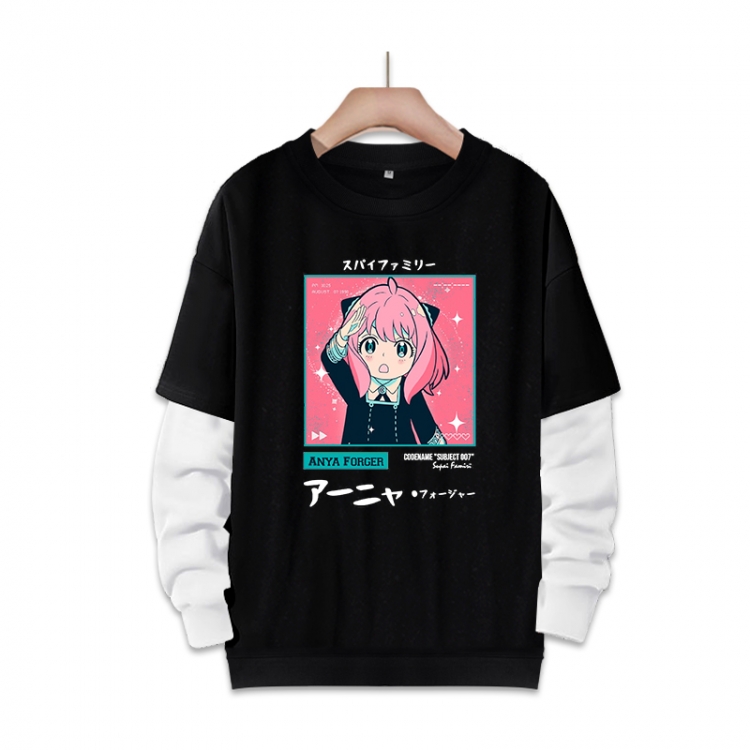 SPY×FAMILY Anime fake two-piece thick round neck sweater from S to 3XL