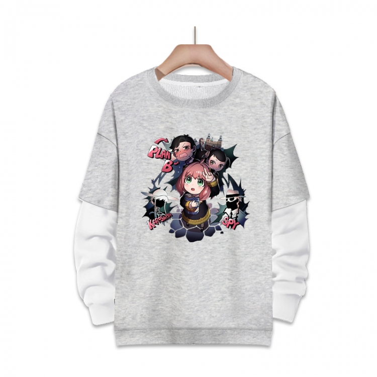 SPY×FAMILY Anime fake two-piece thick round neck sweater from S to 3XL