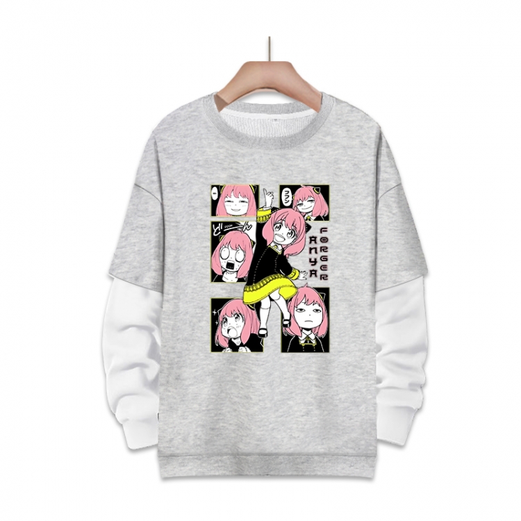 SPY×FAMILY Anime fake two-piece thick round neck sweater from S to 3XL