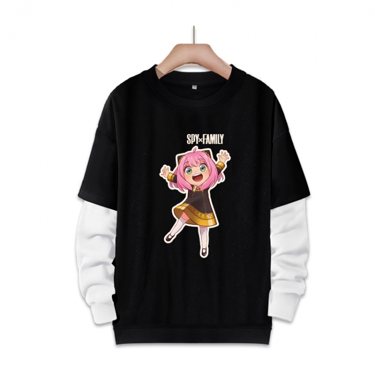 SPY×FAMILY Anime fake two-piece thick round neck sweater from S to 3XL