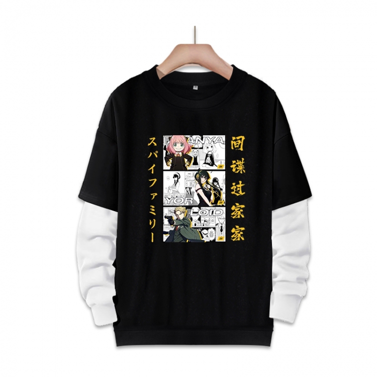 SPY×FAMILY Anime fake two-piece thick round neck sweater from S to 3XL