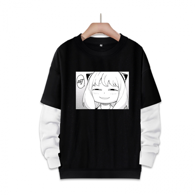 SPY×FAMILY Anime fake two-piece thick round neck sweater from S to 3XL