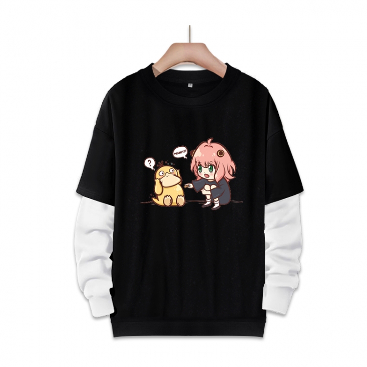 SPY×FAMILY Anime fake two-piece thick round neck sweater from S to 3XL