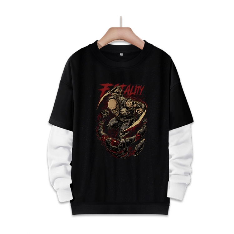 Berserk  Anime fake two-piece thick round neck sweater from S to 3XL